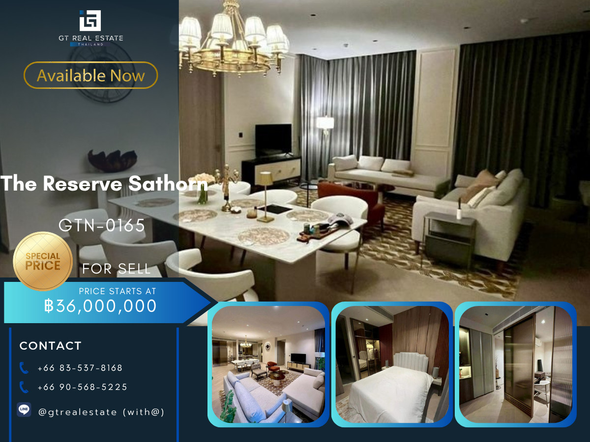 คอนโด The Reserve Sathorn เดินทางสะดวก ใกล้รถไฟฟ้า มีรถรับส่ง ห้องกว้างตกแต่งสวย เฟอร์นิเจอร์ครบ พร้อมขายทันที!!