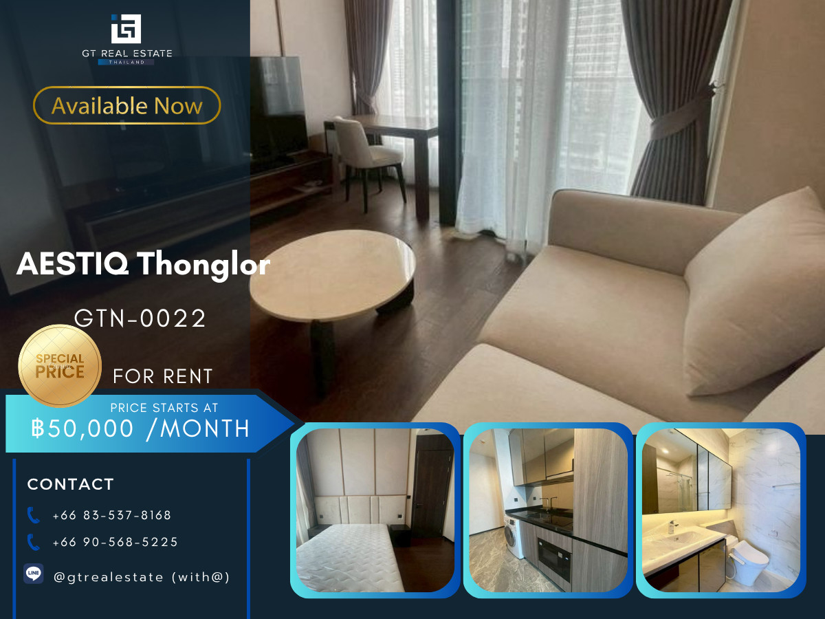 Beautiful condo room ready to stay at AESTIQ Thonglor, convenient to travel, there is a shuttle!!