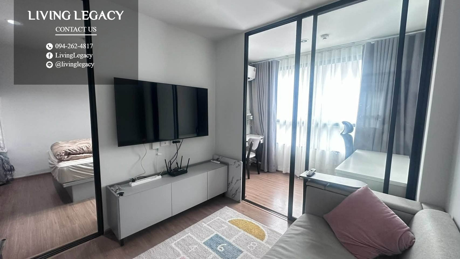 TJJ9YQ เช่าด่วน คอนโด Niche Mono Rama 9 35 ตร.ม. | ชั้น 6 | 1 นอน 1 น้ำ | 15,000 บาท/เดือน | Line: @livinglegacy – รูปที่ 3