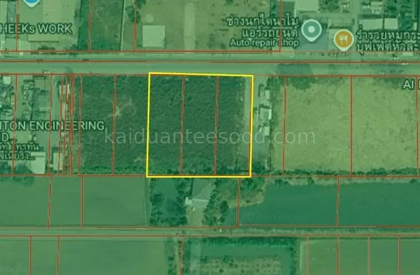 Land for sale, 3 rai 0 ngan 0 sq m, next to Phueng Suk Uthit Road, near Phueng Suk Market, Bueng Kham Proi, Lam Luk Ka. – รูปที่ 2
