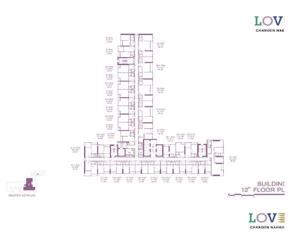 ขาย LOVE Charoen Nakhon | ชั้น 12 อาคาร A | 48.25 ตร.ม. | 6.95 ล้านบาท