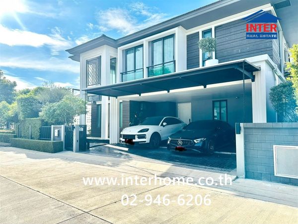 บ้านเดี่ยว 2 ชั้น 73.7 ตร.ว. หมู่บ้านแกรนด์บริทาเนีย บางนา กม.12 ซอยสุขาภิบาล6 (ซอยวัดบางพลีใหญ่ใน) ถนนบางนา-ตราด ถนนเทพารักษ์ บางพลี สมุทรปราการ