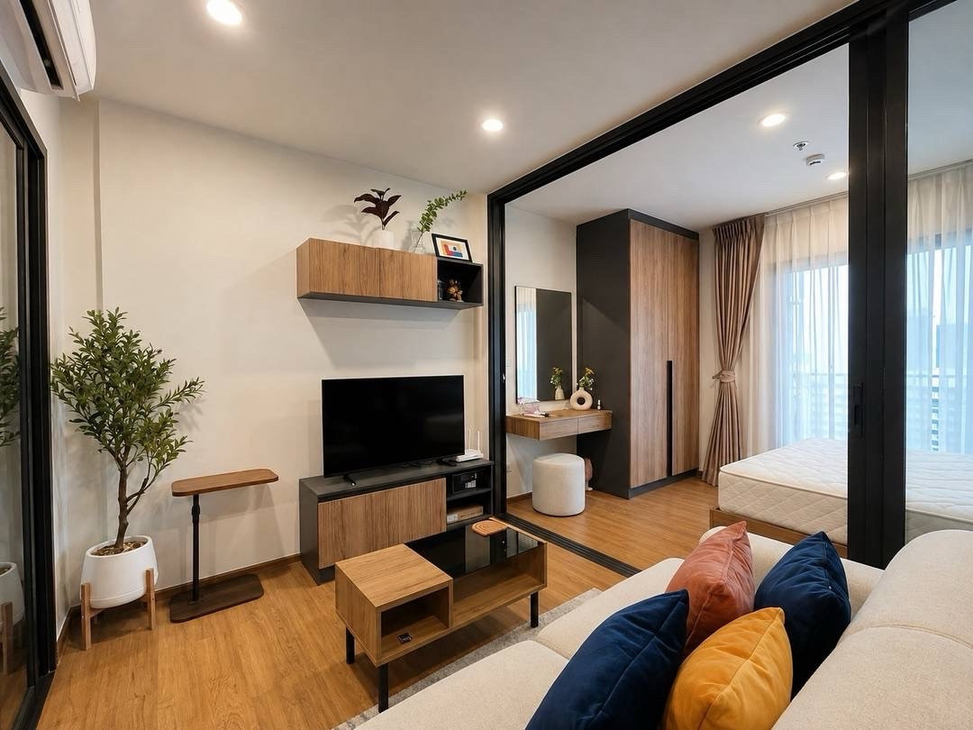 Condo ready for rent, The Line Vibe (The Line Vibe), with green garden, near BTS Dolm MRT. Condo ready for rent, The Line Vibe (The Line Vibe), with green garden, near BTS Dolm MRT.