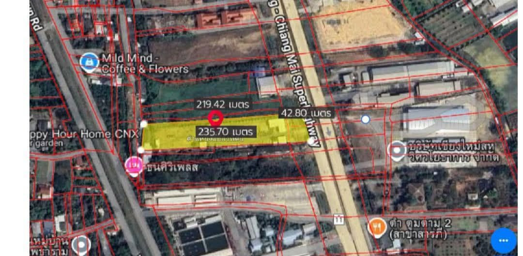 Land for sale in Chiang Mai Next to the super highway
