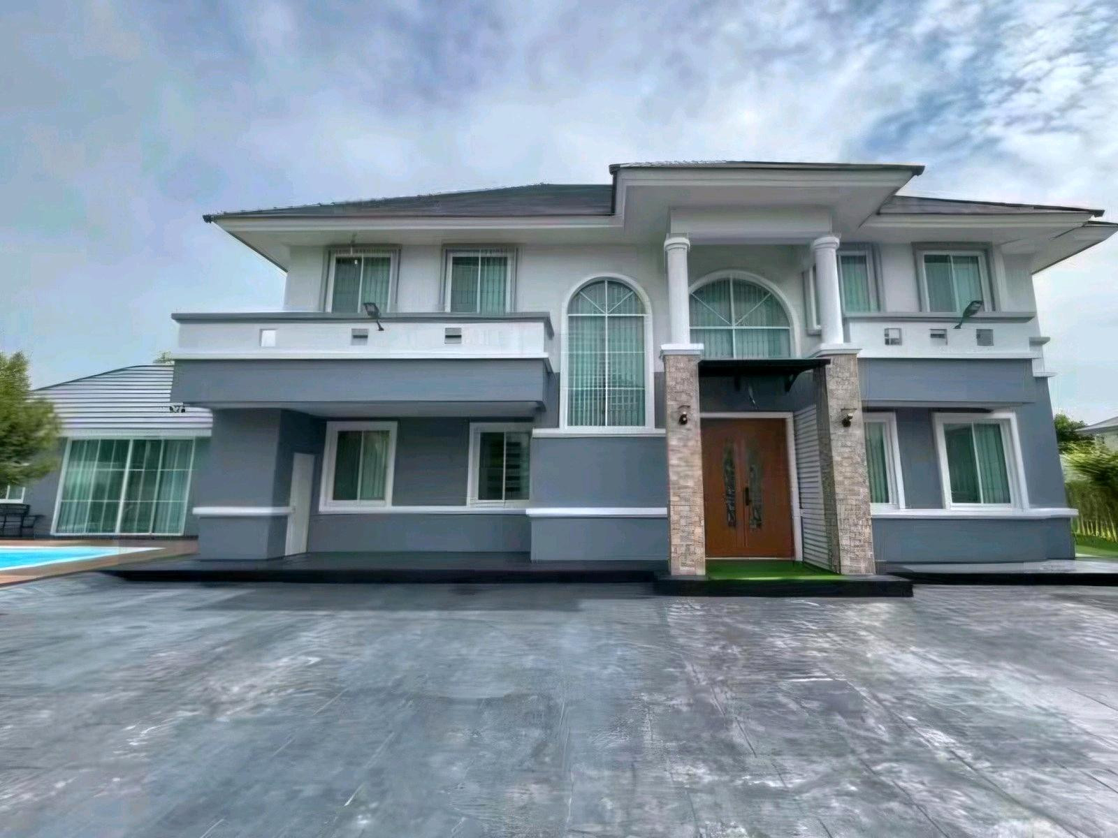 Luxury house for rent, large detached house, corner plot, 1 rai, on Sukhaphiban 5 Permsin Road, near Chalong Rat Expressway. – รูปที่ 3