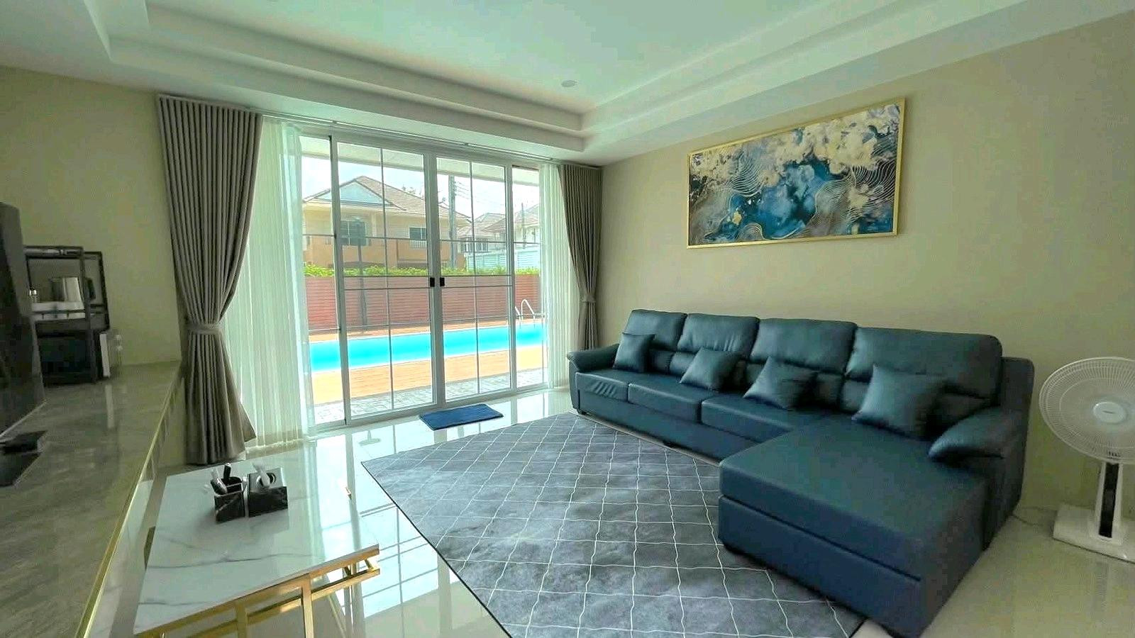 Luxury house for rent, large detached house, corner plot, 1 rai, on Sukhaphiban 5 Permsin Road, near Chalong Rat Expressway. – รูปที่ 4