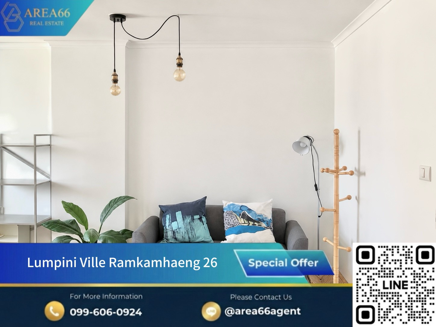 🔥 Urgent sale ❗️ Nice condo. Good location on Ramkhamhaeng Road, Lumpini Ville Ramkamhaeng 26.