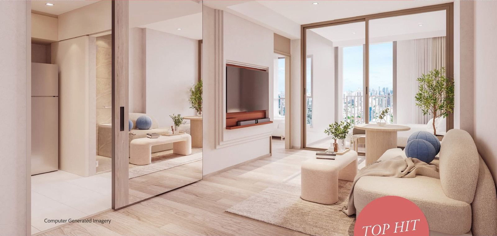 🔥 ขายดาวน์  | Reference Ekkamai | 1BR+ ห้องมุม 47 ตรม. ชั้น 5