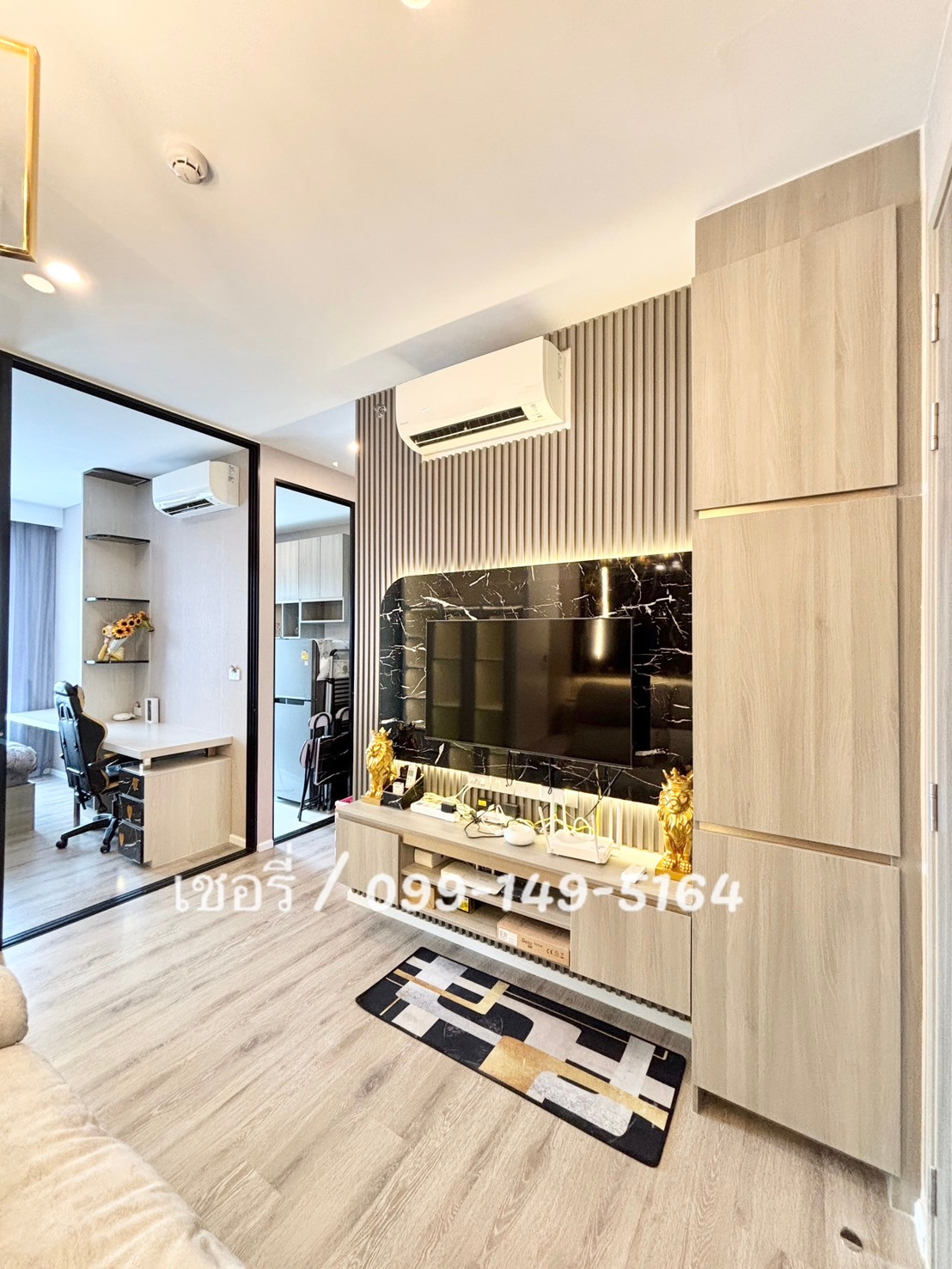 Condo for rent Knightsbridge Sukhumvit - Theparak, corner room, very beautiful. Fully built-in Fully furnished, MRT Thipawan, BTS Samrong, full central area / call 099-149-5164 Condo for rent Knightsbridge Sukhumvit - Theparak, corner room, very beautiful. Fully built-in Fully furnished, MRT Thipawan, BTS Samrong, full central area / call 099-149-5164
