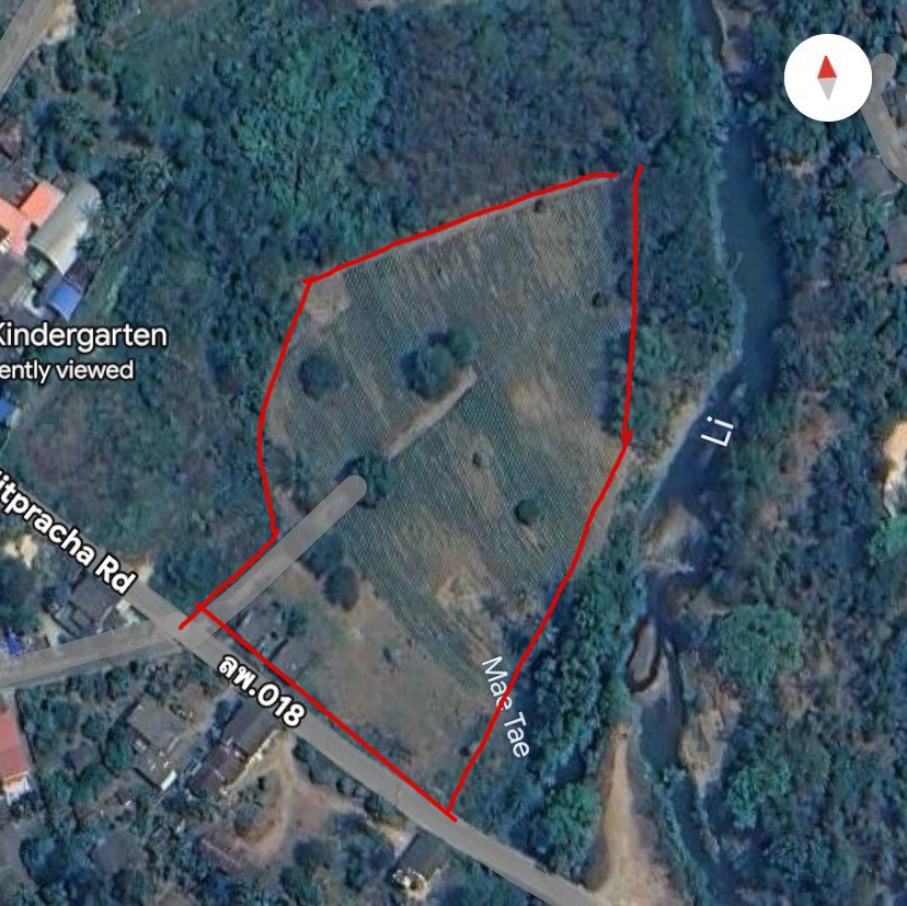 Selling cheap! Nearly 9 rai of land next to a river in Lamphun, starting price just 1.6 million baht🔥
