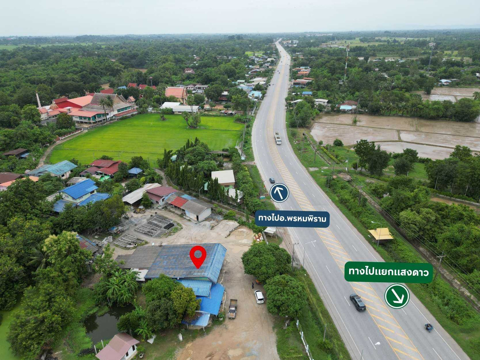3 rai of land next to the main road, width 60 meters, high potential location. Near Saeng Dao Intersection Mueang Phitsanulok District – รูปที่ 4