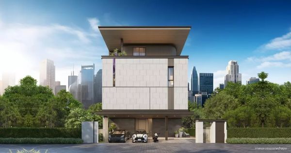 🔥Buy directly from the project🏛️Wisteria Chatuchak-Ratchada | 3.5-storey luxury detached house with private elevator, size 405 sq m, 54 sq m | 4 bedrooms, 5 bathrooms, 4 parking spaces, starting at 38.8 MB. Contact to make an appointment to view Tel.09226
