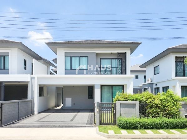 ✨ Super clear rare plot! Deep-fronted semi-detached house The road in front of the house is the widest in the project 🔥 Single house for sale, Grand Britania Ratchaphruek - Rama 5 🔥 Grand Britania Ratchaphruek - Rama 5 / 3 bedrooms #HRM5098