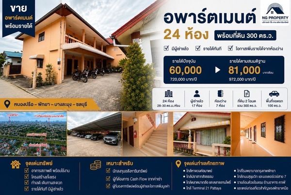 🔥 ขายอพาร์ตเมนต์ เลี่ยงเมือง พัทยา | ลงทุนอพาร์ตเมนต์พร้อมสร้างรายได้ อสังหาริมทรัพย์เพื่อการลงทุน