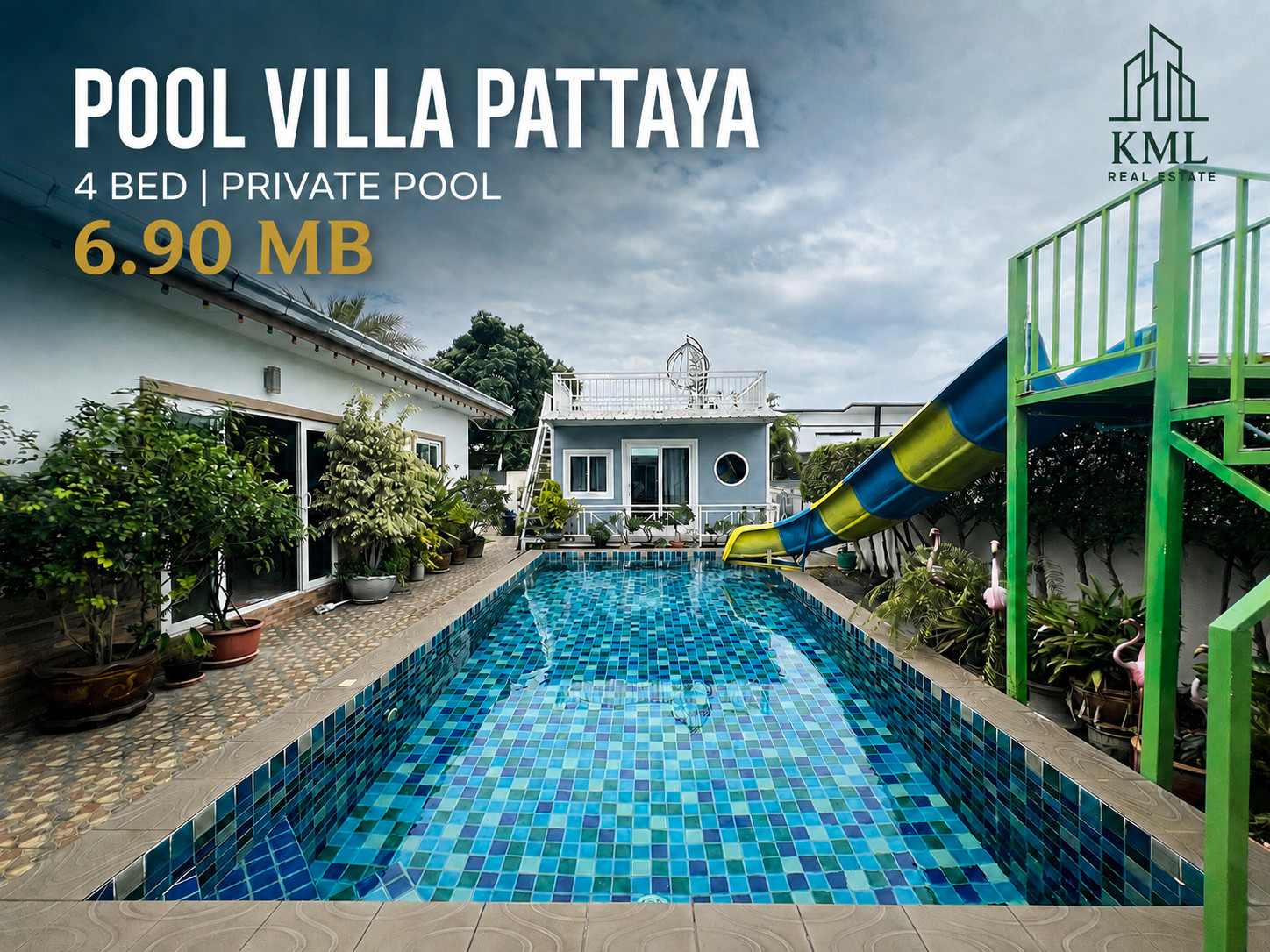 🔥 ขาย Pool Villa พัทยา 4 ห้องนอน พร้อมสระส่วนตัว และสไลเดอร์ | ราคาเพียง 6.90 ล้านบาท