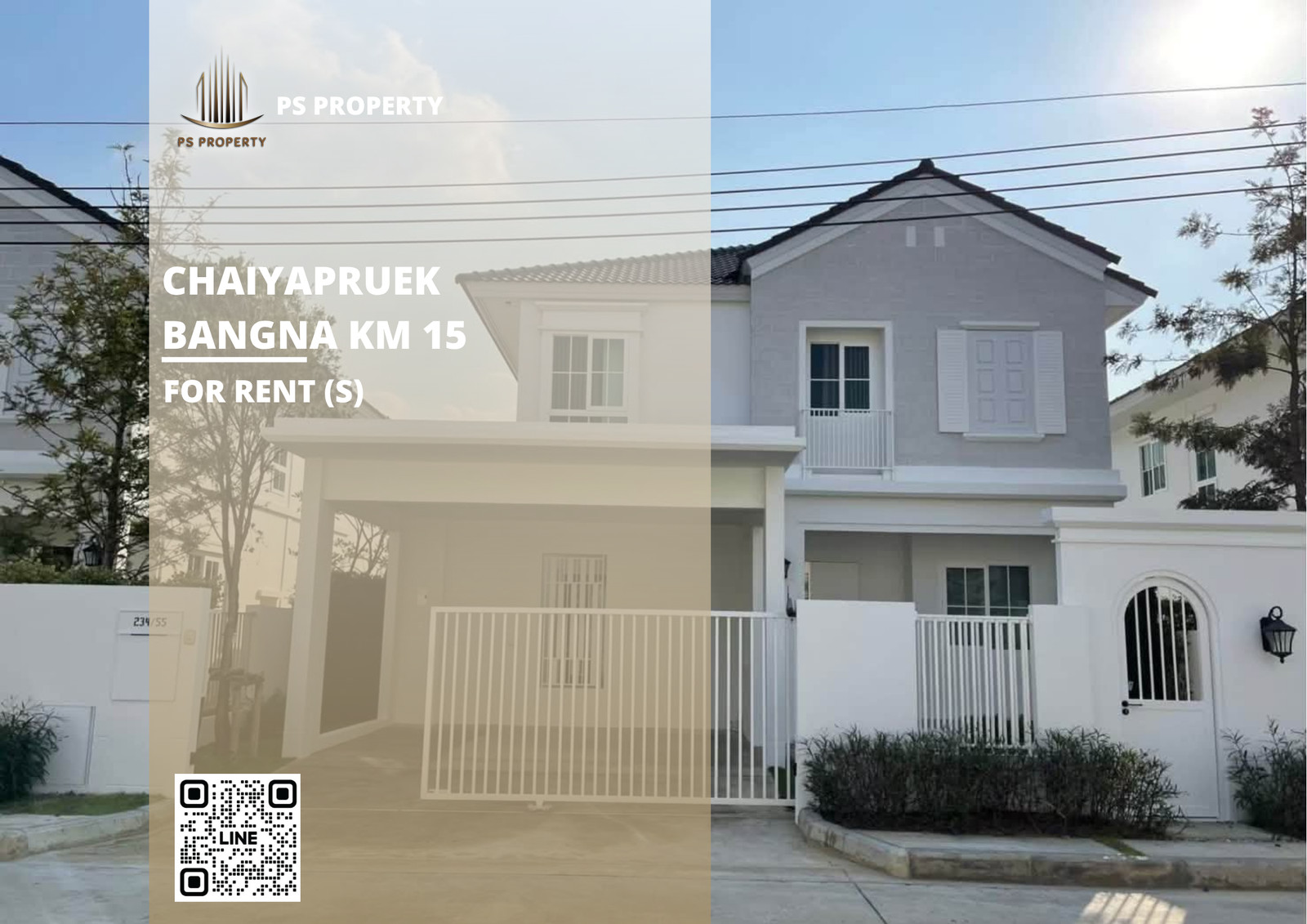 บ้านเดี่ยวให้เช่า 📍 Chaiyapruek Bangna Km 15 📍 3 ห้องนอน 3 ห้องน้ำ เฟอร์นิเจอร์ และ เครื่องใช้ไฟฟ้าครบ 