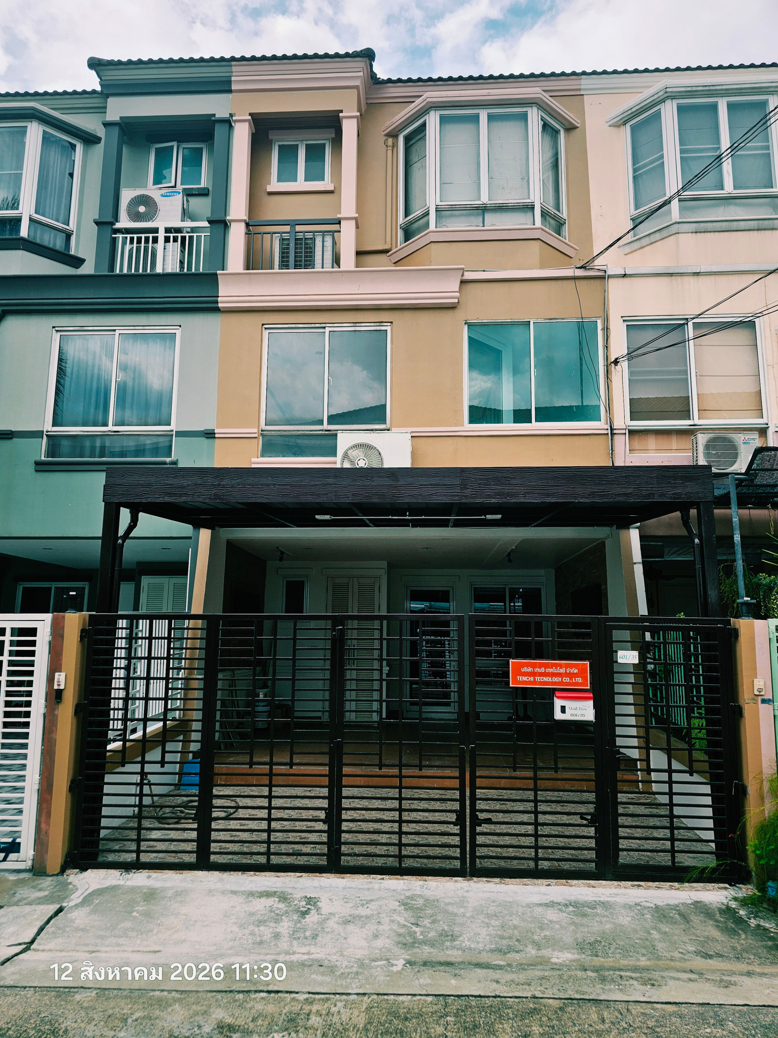 3-story townhome for sale, Baan Rock Garden, Mengjai, near Regent's International School | 3 bedrooms, 4 bathrooms, 180 sq m. | Rental potential 40,000–50,000 baht/month