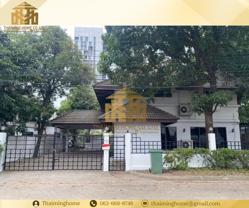 For rent, detached house, home office, 390 sq m, Huai Khwang, zone along the expressway - Ekkamai - Ramindra. Pracha Uthit Road, Bangkok (TO8-3126)