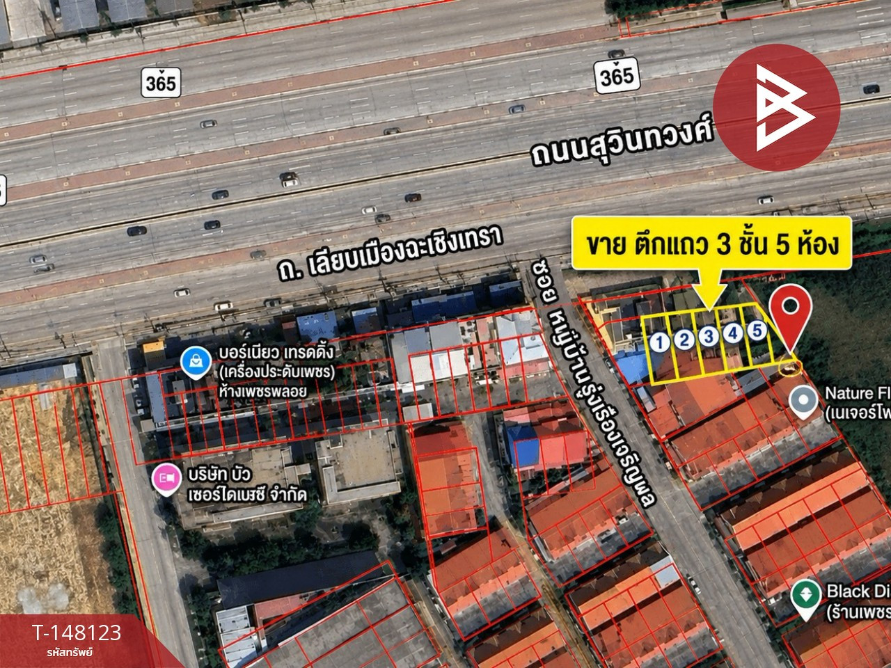 ขายอาคารพาณิชย์ 5 คูหา เนื้อที่ 98.1 ตร.วา บางตีนเป็ด ฉะเชิงเทรา – รูปที่ 2