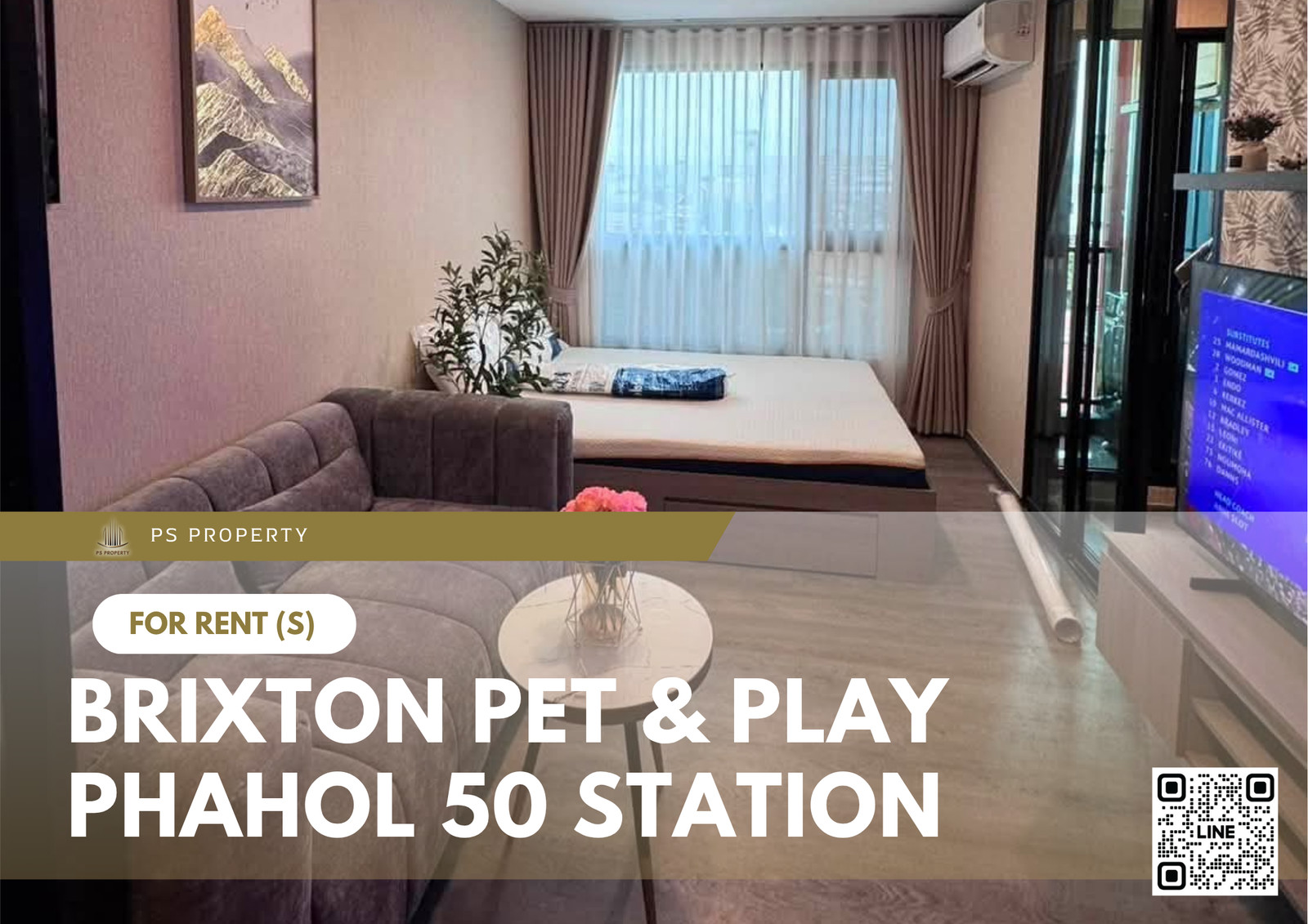 ให้เช่า ✨ Brixton Pet & Play Phahol 50 Station ✨ เฟอร์นิเจอร์ และ เครื่องใช้ไฟฟ้าครบ ใกล้ BTS สายหยุด ให้เช่า ✨ Brixton Pet & Play Phahol 50 Station ✨ เฟอร์นิเจอร์ และ เครื่องใช้ไฟฟ้าครบ ใกล้ BTS สายหยุด