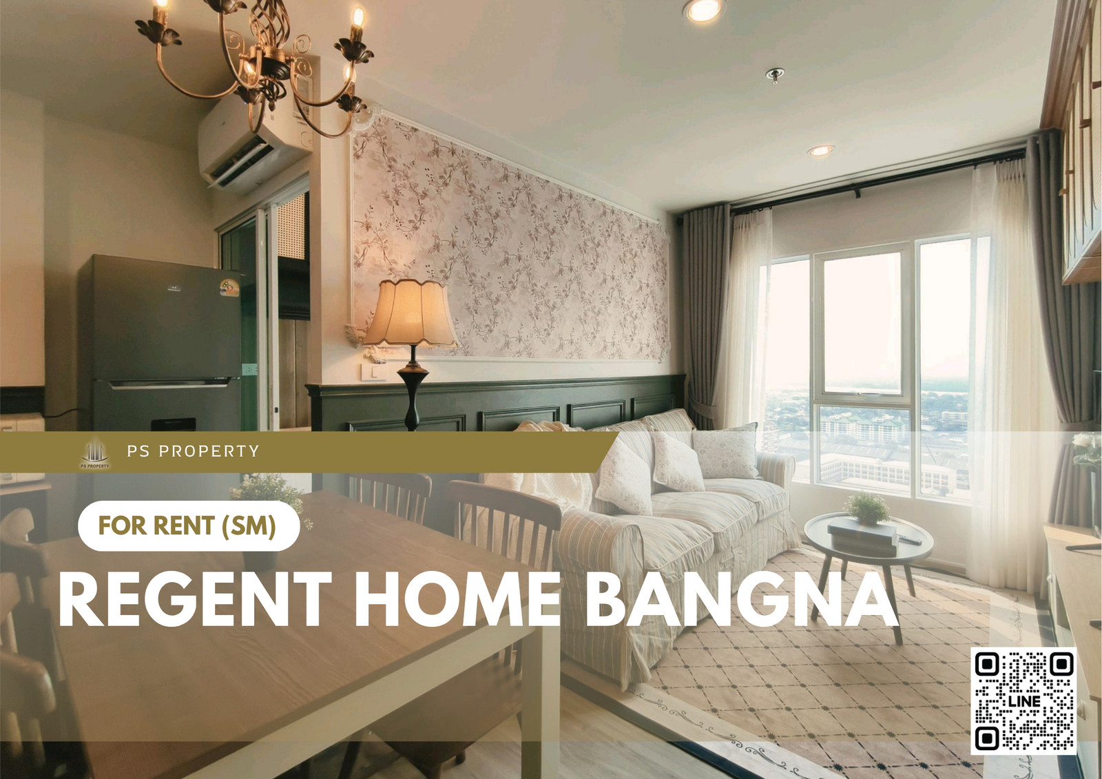 ให้เช่า ✨ Regent home bangna ✨ 2 ห้องนอน เฟอร์นิเจอร์ และ เครื่องใช้ไฟฟ้าครบ ใกล้ BTS บางนา