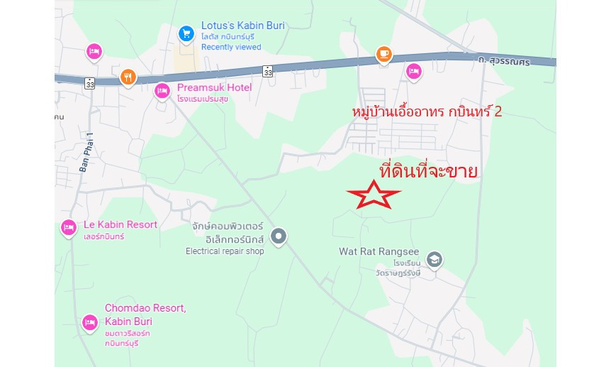 ที่ดิน 21-3-61.7 ไร่  ติดถนนสาธารณะประโยชน์ (ซอยทอง 1) ตำบลเมืองเก่า  อำเภอกบินทร์บุรี จังหวัดปราจีนบุรี – รูปที่ 2