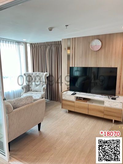 For sale with tenant, Condo The Sky Sukhumvit, Moff room, 2 floors, high ceilings, Building E, 9th floor, near BTS Udomsuk.