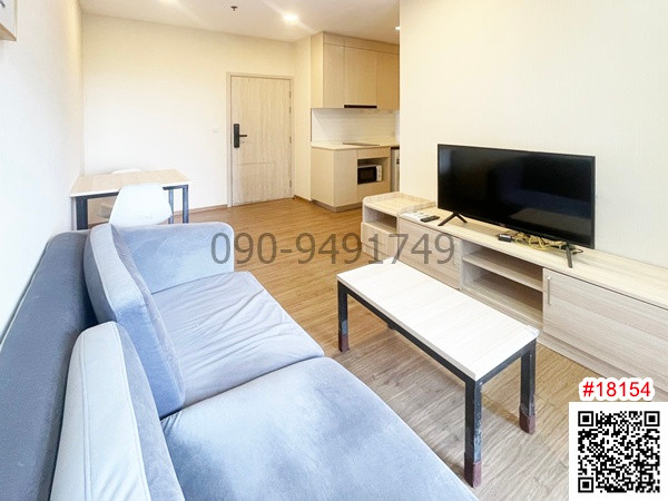 Condo for rent METRIS Rama 9 - Ramkhamhaeng, 2 bedrooms, 17th floor, near Airport Link Ramkhamhaeng.