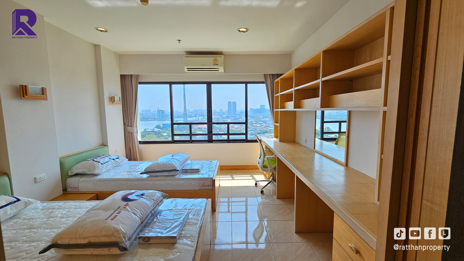 คอนโดให้เช่า ทิว ริเวอร์ เพลส จรัญฯ 46 (Thew River Place) มีเครื่องซักผ้า ใกล้ Canadian international school (TEW103) – รูปที่ 3