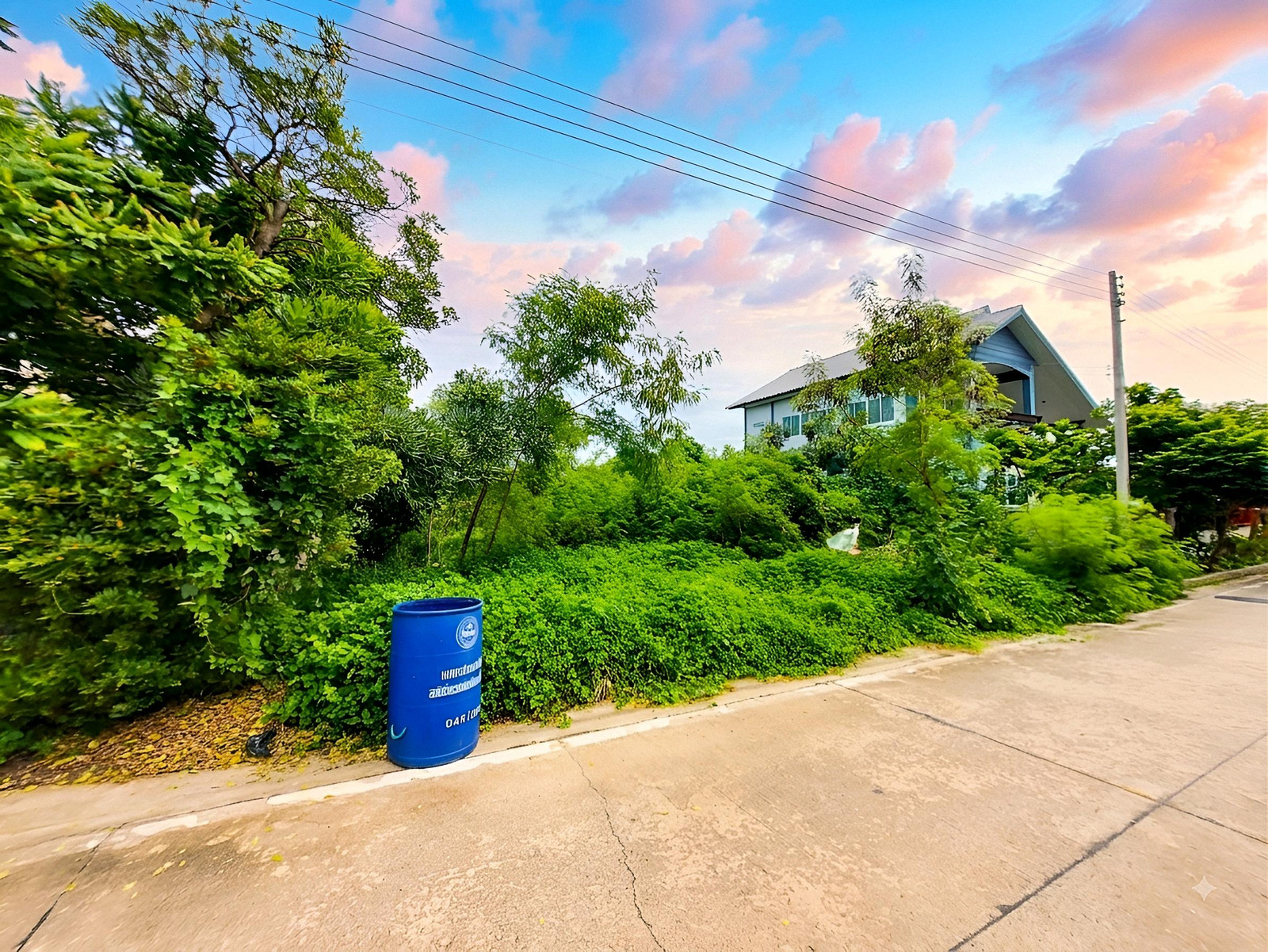 For sale cheap, purple plot land, Khlong Luang, near Thammasat University, Rangsit, 1-0-70.5 rai, only 5.8 million baht.