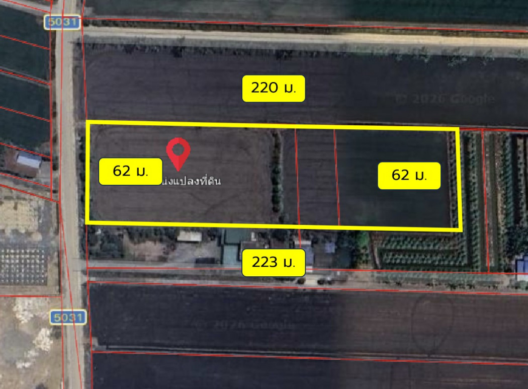 ขาย ที่ดิน ริมถนน นบ.3015 ไทรใหญ่ 9 ไร่ ผังสีม่วง เหมาะทำโรงงาน โกดัง DD – รูปที่ 2