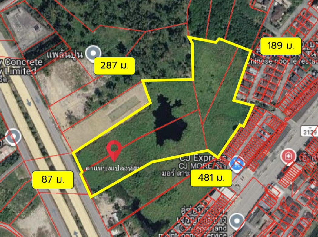 ขาย ที่ดิน ผังสีส้ม ริมถนนสายกระทิงลาย-ปลวกเกตุ อ.เมืองระยอง 24 ไร่กว่า DD – รูปที่ 2
