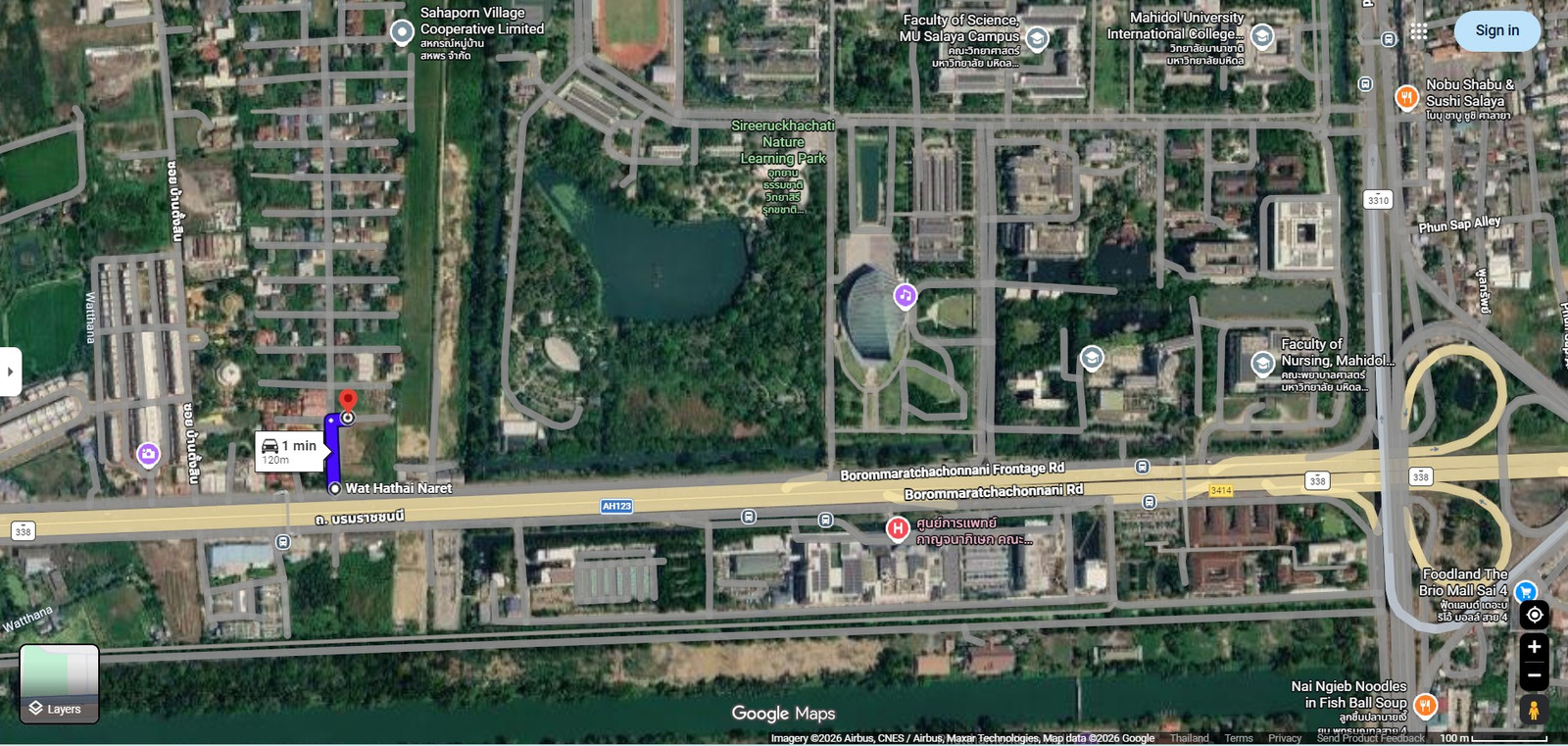 Very cheap for sale, empty land, already filled in, 102 sq m, Soi Sahaporn 61 (Salaya), near Mahidol University, near Borom Rd., 100 meters.