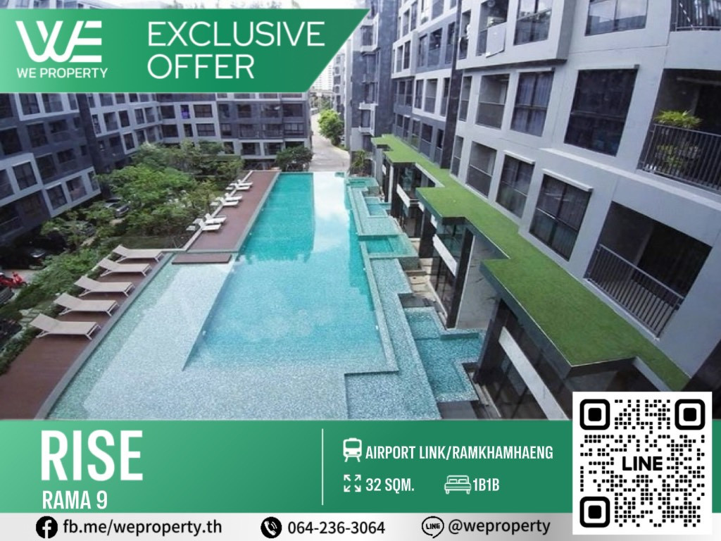 New! Good price room with furniture⭐️ Rise Rama 9 (Rise Rama 9)