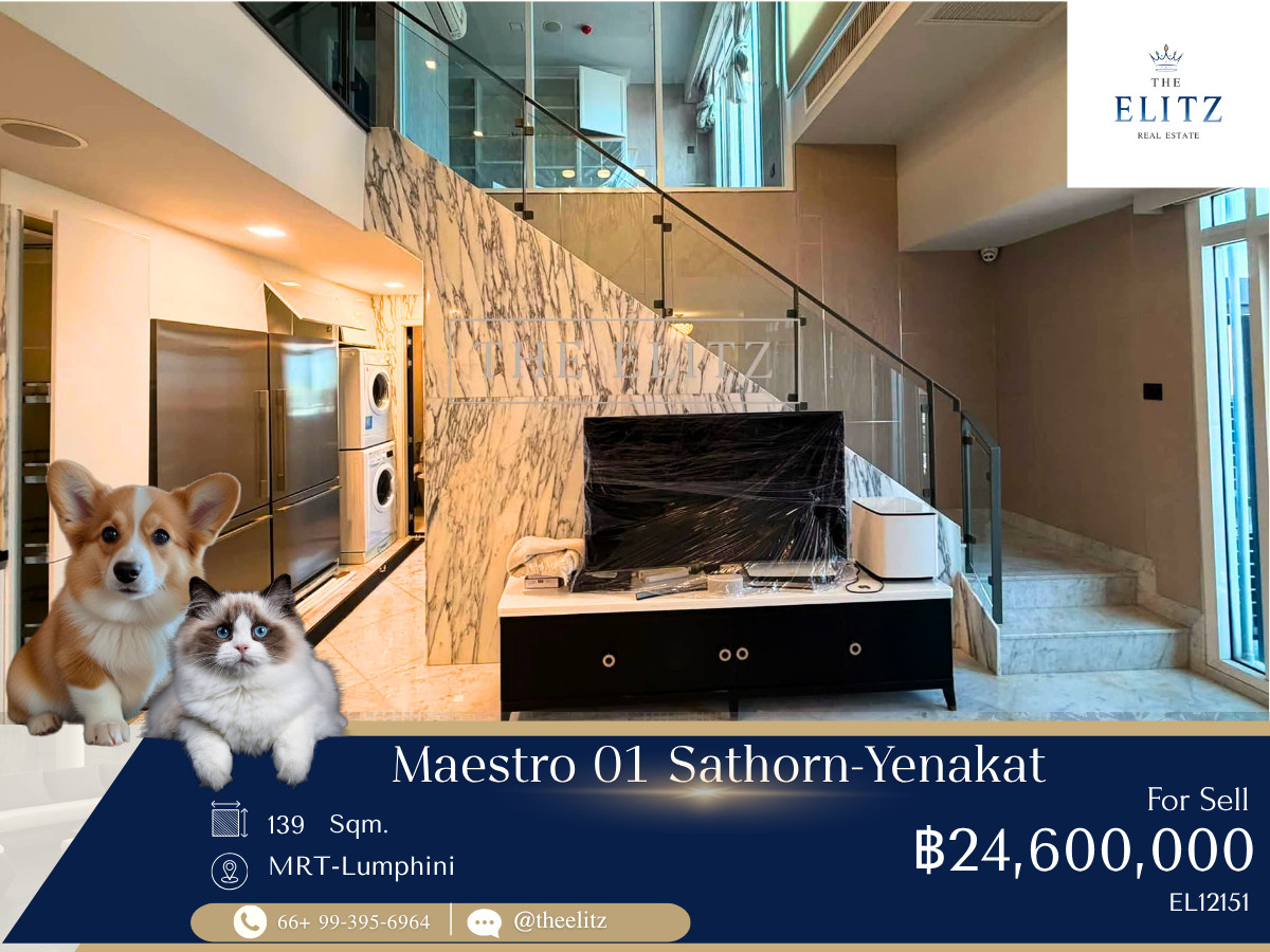 ✨ Penthouses - Pet-Friendly Approved! European Classic Low-Rise in Sathorn-Yenakat | Generous Space with Ultimate Privacy (88 Units Only) - Near MRT Lumphini ✨