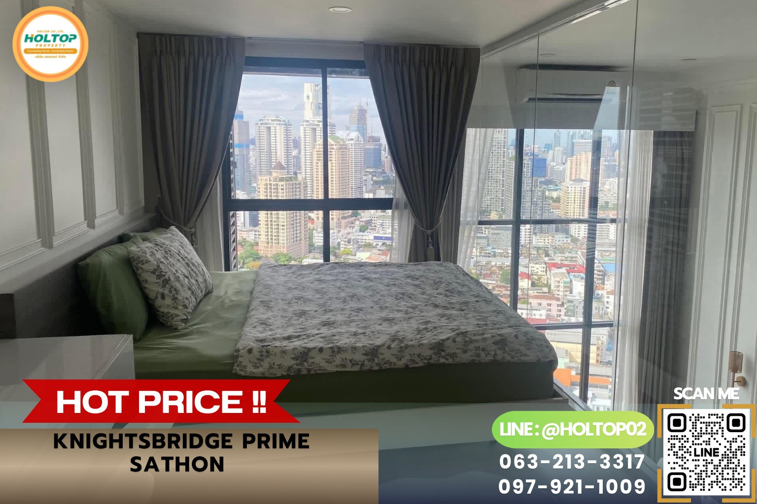 #AA144877 ให้เช่าคอนโด KnightsBridge Prime Sathon