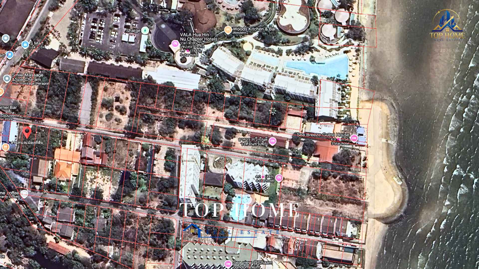 🏝️ Empty land for sale, very good location, near Suksamer Beach, 84 sq m, Cha-am, Phetchaburi Province ✨ Beautiful plot, good size, suitable for building a vacation home / Pool Villa / house for rent. – รูปที่ 3