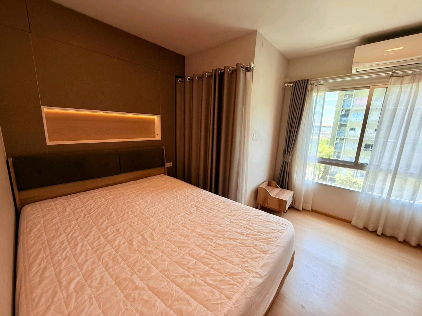 🏡 For rent Plum Condo Rangsit Alive 1 | 2 bedrooms, large room 52 sq m. | Corner room, pool view🌊 | near Bangkok University