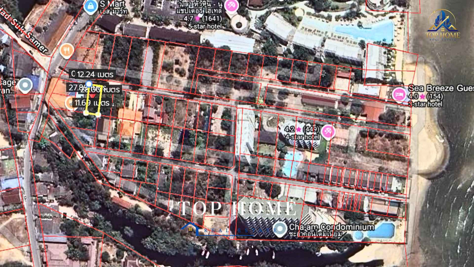 🏝️ Empty land for sale, very good location, near Suksamer Beach, 84 sq m, Cha-am, Phetchaburi Province ✨ Beautiful plot, good size, suitable for building a vacation home / Pool Villa / house for rent. – รูปที่ 4