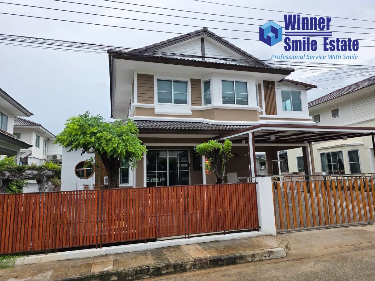 For Rent : 2-story detached house, Pruksalada Bangna, 4 bedrooms (1 bedroom on the ground floor), near ABAC Bang Bo.