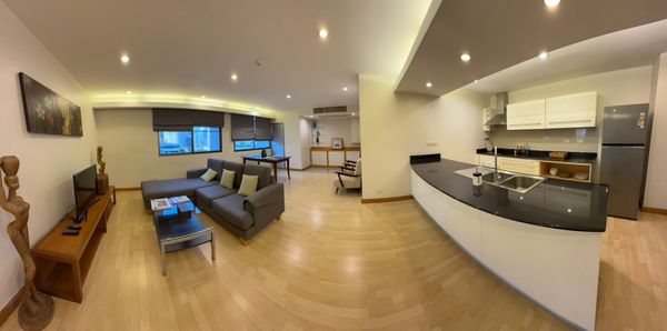 ให้เช่าคอนโดย่านหลังสวน  2 ห้องนอน 130 ตร.ม.  เฟอร์นิเจอร์ครบ ใกล้สวนลุม และ BTS ราชดำริ พร้อมเข้าอยู่