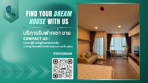 ให้เช่าคอนโด Aspire Sukhumvit-Rama 4  เฟอร์นิเจอร์ครบ built-in ใหม่ พร้อมเข้าอยู่ ใก้ล BTS พระโขนง -RW008268