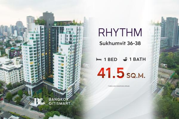 1 Bed 41.5 ตร.ม. ขายตรงจากเจ้าของ ต่อรองได้ ใกล้ BTS ทองหล่อ | RHYTHM Sukhumvit 36-38 | 8.73 ล้านบาท