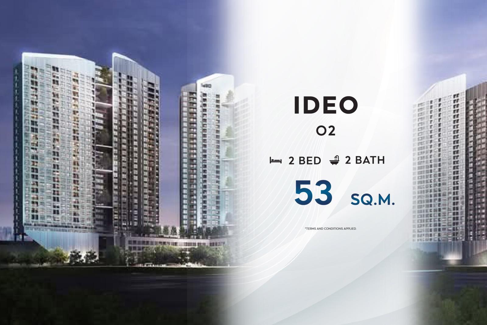 🔥Hot Unit, the most beautiful room, Ideo O2 (2 bedrooms, 53 sq.m.)
