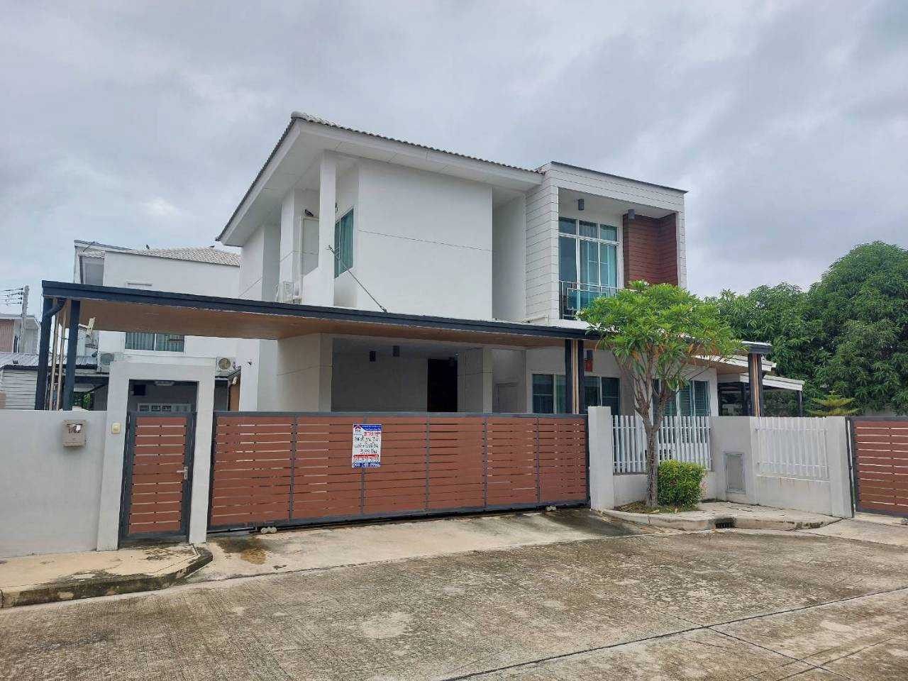 2-storey detached house for sale, corner unit, Palm Terrace Project, Kaeng Khoi District, Saraburi Province, beautifully added.