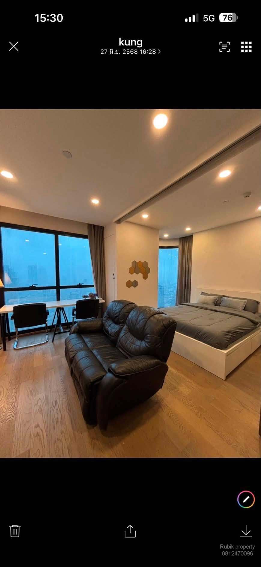 🏙️ ให้เช่า Ashton Chula–Silom | Studio ห้องหัวมุมกระจก | ชั้น 47 | วิวเมือง 360° RB2235