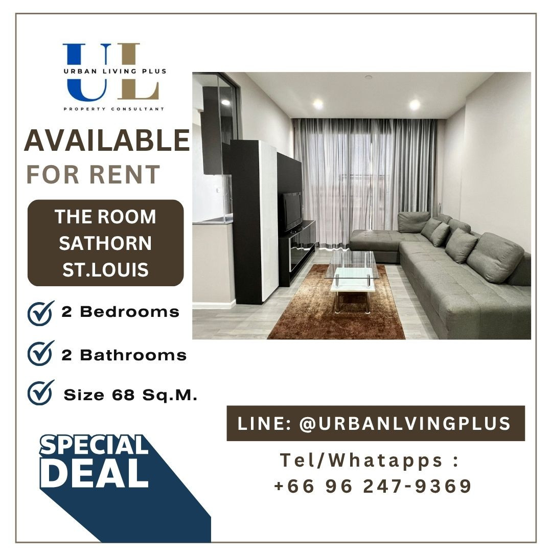 ( UL2308225 ) ✨Tel/Line 096-2479369✨ FOR RENT The Room Sathorn - St.Louis 2 bedroom, 2 bathroom , with big balcony , fully furnished, ready to move in ( UL2308225 ) ✨Tel/Line 096-2479369✨ FOR RENT The Room Sathorn - St.Louis 2 bedroom, 2 bathroom , with big balcony , fully furnished, ready to move in
