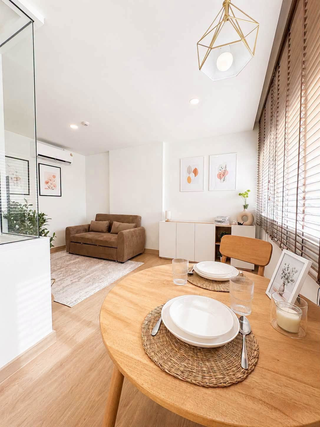 Apple Condo แบริ่ง – ห้องกว้าง 58 ตร.ม. แต่งมินิมอลมูจิ ชั้นบนสุดตึก B