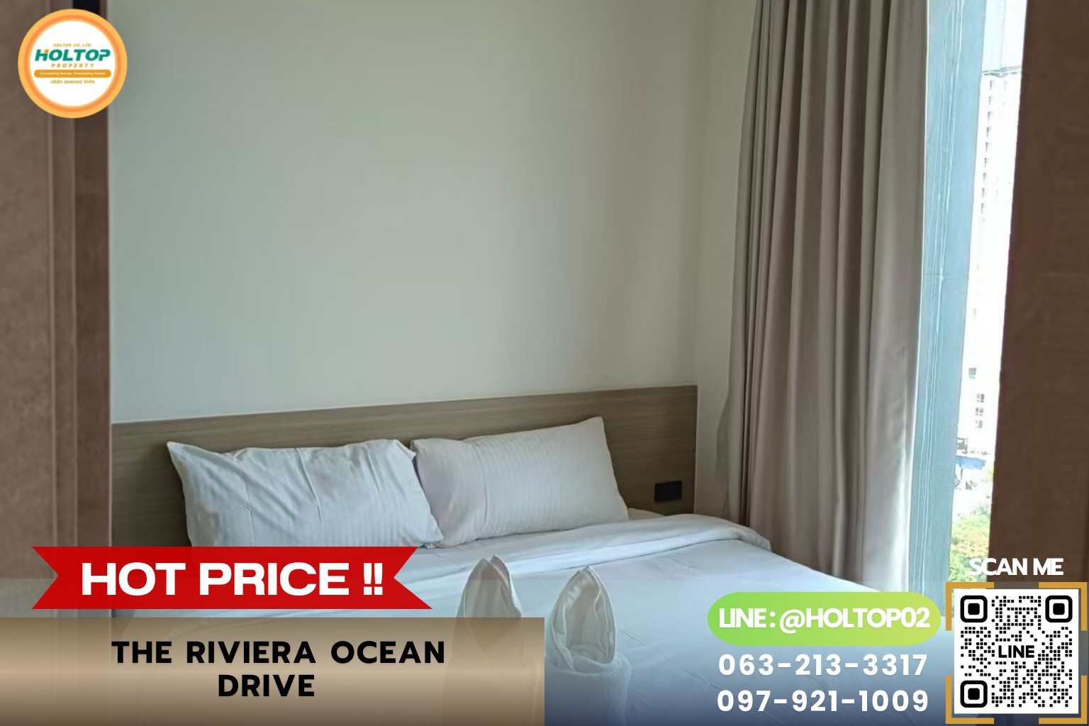 #R10733 ให้เช่าคอนโด The Riviera Ocean Drive