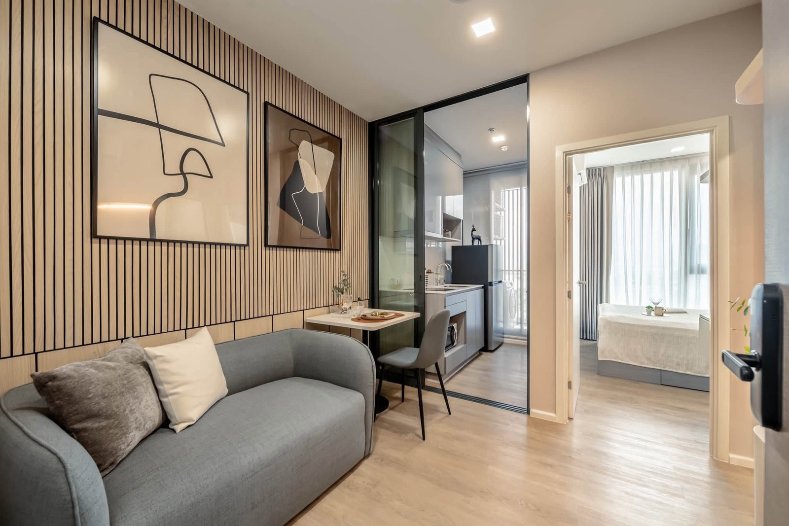 ให้เช่าคอนโด Modiz Rhyme Ramkhamhaeng เฟอร์นิเจอร์ครบ สไตล์ Modern Living ดีไซน์ทันสมัย ใกล้ MRT รามคำแหง -RW008286 – รูปที่ 3